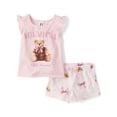 thumbnail image 1 of The Children's Place Baby & Toddler Girls Short Sleeve Teddy Bear PJs, Sizes 12M-5T, 1 of 4