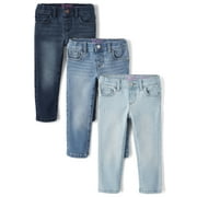 THE CHILDREN'S PLACE Baby & Toddler Girls Skinny Fit Jean, 3-Pack, Sizes 12M-5T