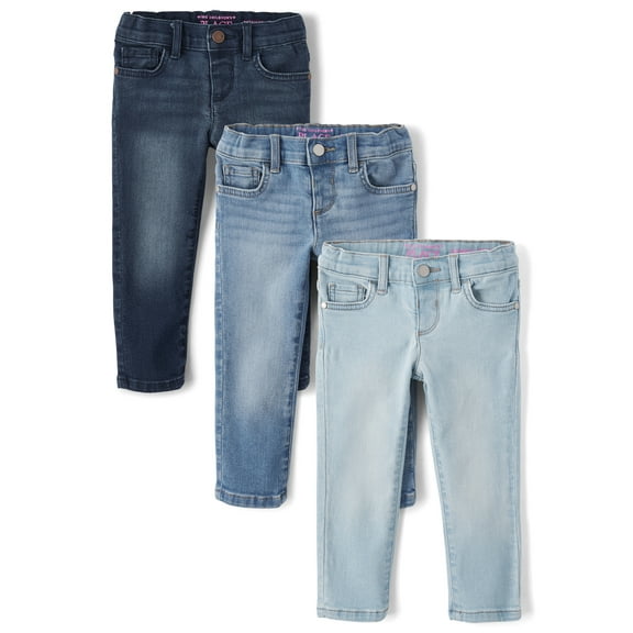 The Children's Place Baby & Toddler Girls Skinny Fit Jean, 3-Pack, Sizes 12M-5T