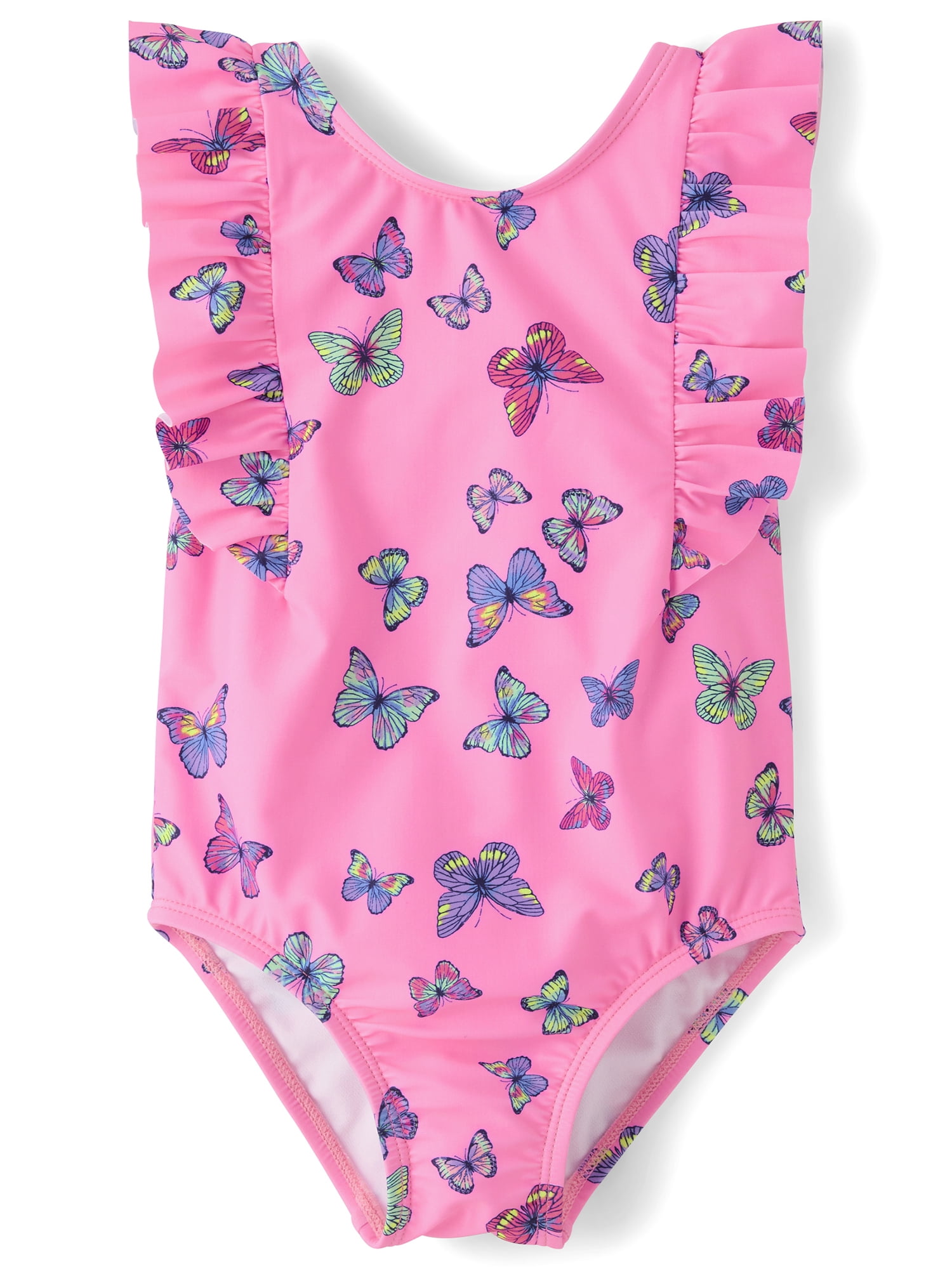 The Children's Place Baby & Toddler Girls Sleeveless Flutter One Piece Swimsuit, Sizes 6M-5T