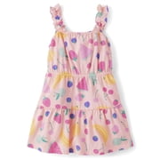 Baby & Toddler Girls Sleeveless Printed Ruffle Dress, Sizes 6M-5T