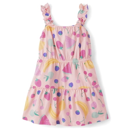 The Children's Place Baby & Toddler Girls Sleeveless Printed Ruffle Dress, Sizes 6M-5T