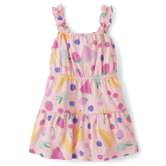The Children's Place Baby & Toddler Girls Sleeveless Printed Ruffle Dress, Sizes 6M-5T