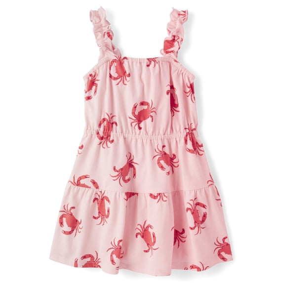 The Children's Place Baby & Toddler Girls Sleeveless Printed Ruffle Dress, Sizes 6M-5T