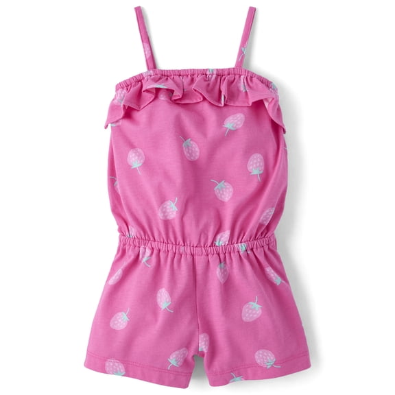 The Children's Place Baby & Toddler Girls Sleeveless Printed Ruffle Romper, Sizes 6M-5T
