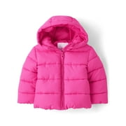 The Children's Place Toddler Girls Hooded Zip-Up Puffer Jacket, Sizes 12M-5T
