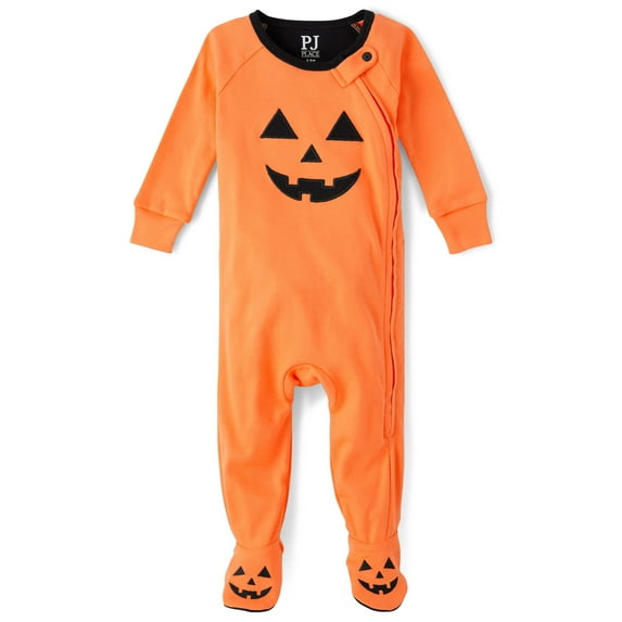 The Children's Place Baby & Toddler Long Sleeve Pumpkin Onesie Pajamas, Sizes NB-5T