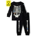 The Children's Place Baby & Toddler Long Sleeve Skeleton Glow Pajamas