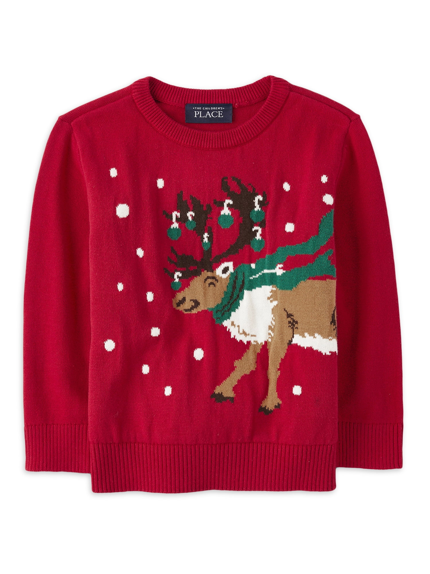 The Children's Place Baby & Toddler Reindeer Sweater, Sizes 6M-5T