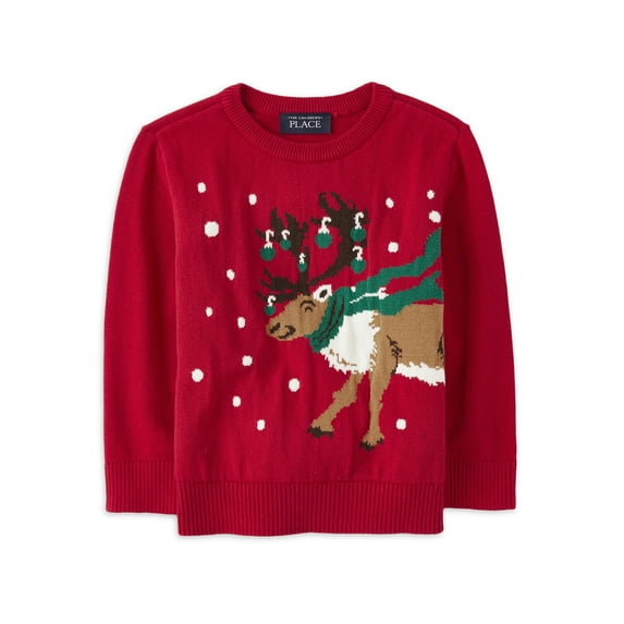 The Children's Place Baby & Toddler Reindeer Sweater, Sizes 6M-5T