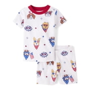 Baby & Toddler Short Sleeve Americana Snug Fit PJs, Sizes NB-5T