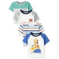 thumbnail image 1 of The Children's Place Baby Toddler Short Sleeve Crew Neck Tees, 4-Pack, Sizes 6M-5T, 1 of 3