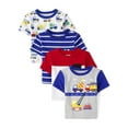 thumbnail image 1 of The Children's Place Baby Toddler Short Sleeve Crew Neck Tees, 4-Pack, Sizes 6M-5T, 1 of 3