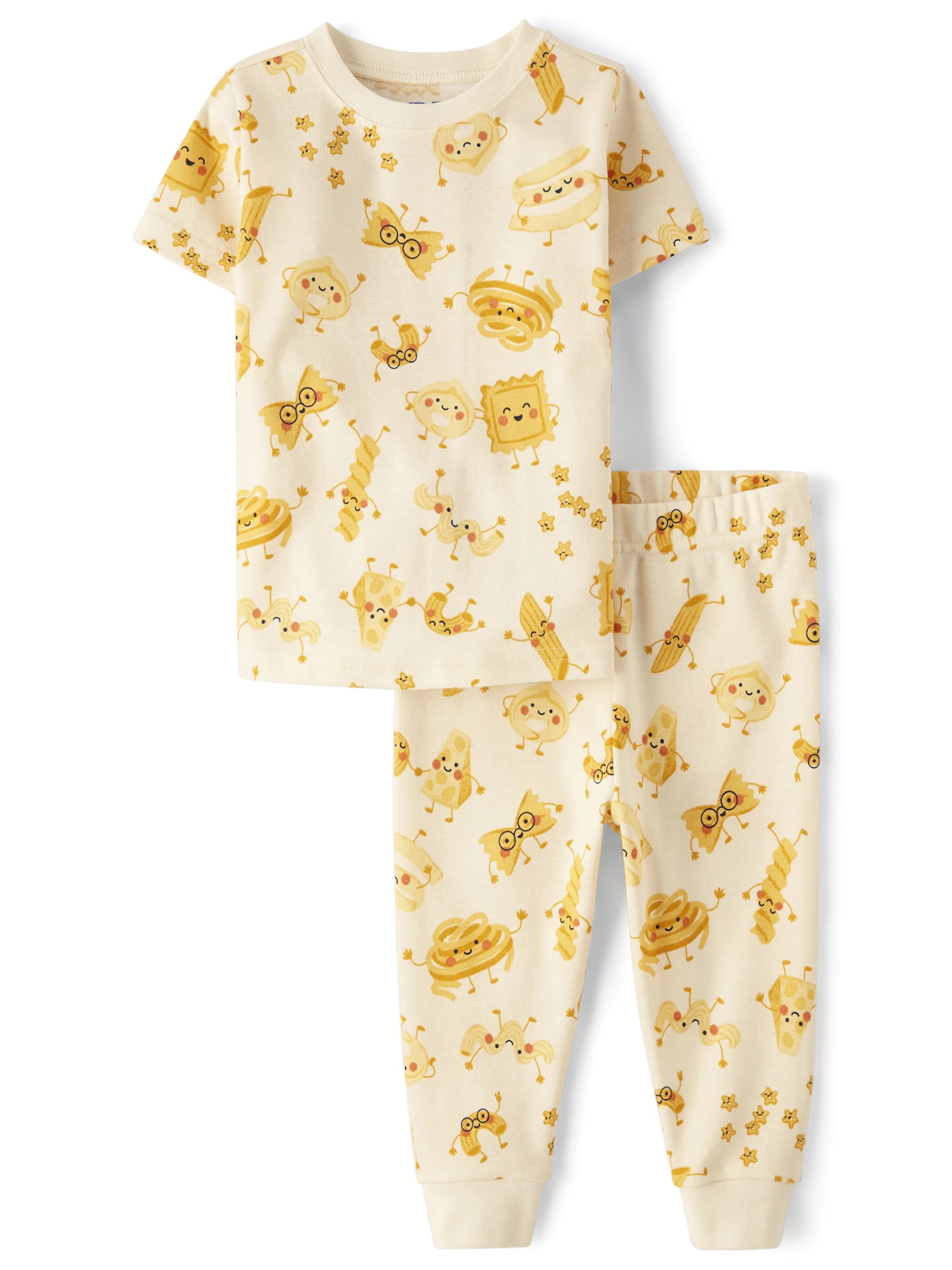 The Children's Place Baby & Toddler Short Sleeve Snug Fit Pasta Cotton PJ, Sizes NB-6T