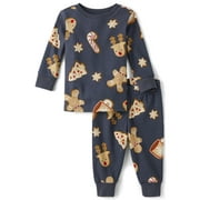 THE CHILDREN'S PLACE Baby Unisex Matching Family Gingerbread Snug Fit Cotton Pajamas, Sizes 0-24 Months