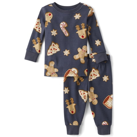 Baby Unisex Matching Family Gingerbread Snug Fit Cotton Pajamas, Sizes 0-24 Months