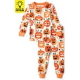 thumbnail image 1 of The Children's Place Baby, Toddler, & Kids Unisex Snug Fit Glow-in-the-Dark Pumpkin Cotton Pajamas, Sizes NB-16, 1 of 3