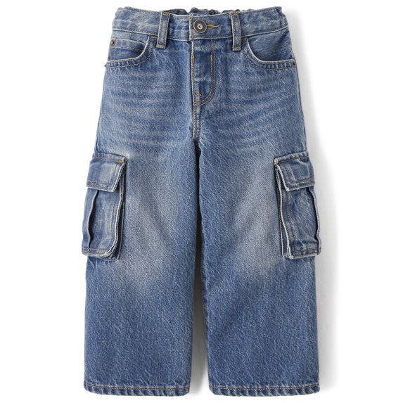 The Children's Place Baby and Toddler Boys Baggy Fit Cargo Jeans, Sizes 6M-5T