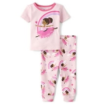 The Children's Place Baby and Toddler Girls Short Sleeve Snug Fit Cotton Pajamas, Sizes 0-3M - 6T
