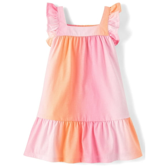 The Children's Place Baby and Toddler Girls Sleeveless Ruffle Dress, Sizes 6M-5T