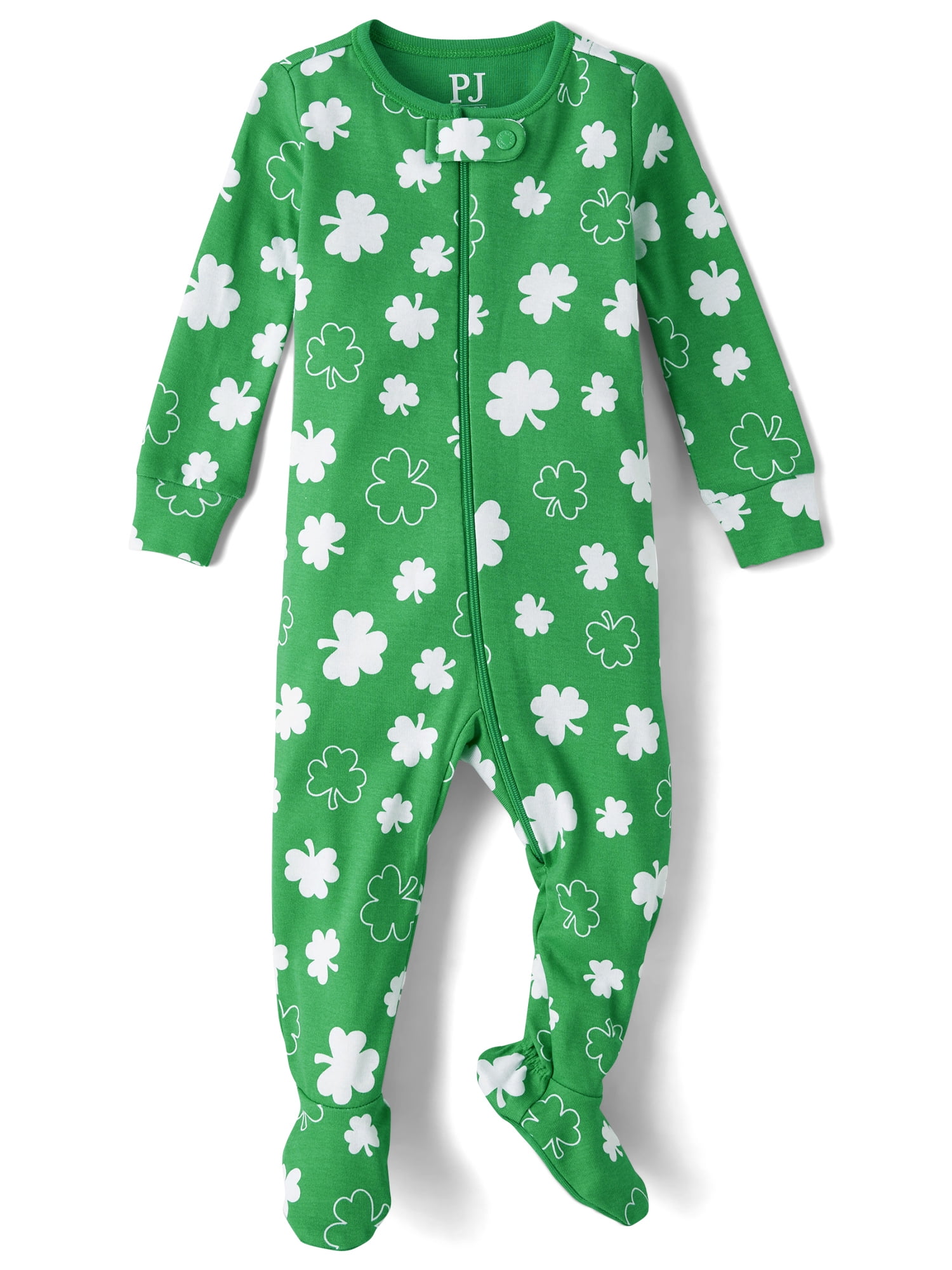 the-children-s-place-baby-toddler-long-sleeve-footed-cotton-pjs
