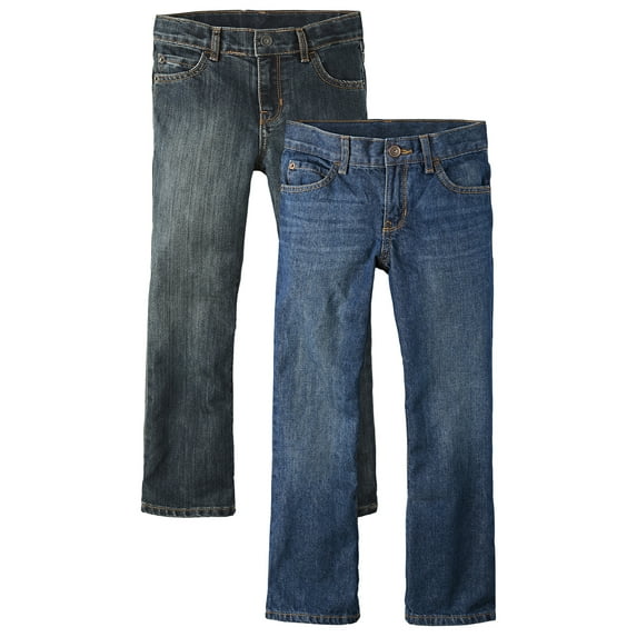 The Children's Place Big Boy's Bootcut Jeans, 2-Pack