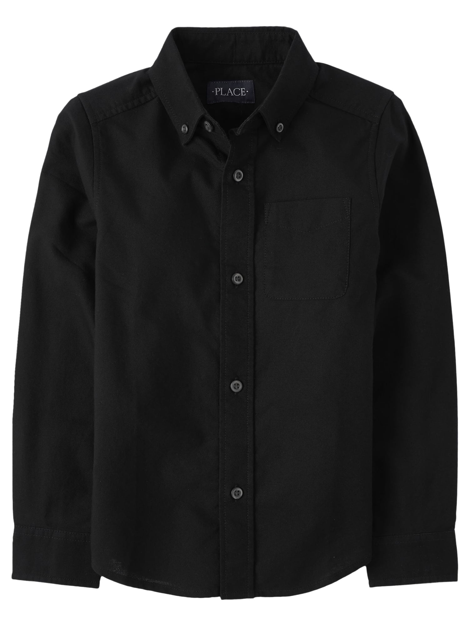 The Children's Place Boys Uniform Long Sleeve Oxford Button Up Shirt, Sizes XS-XXL