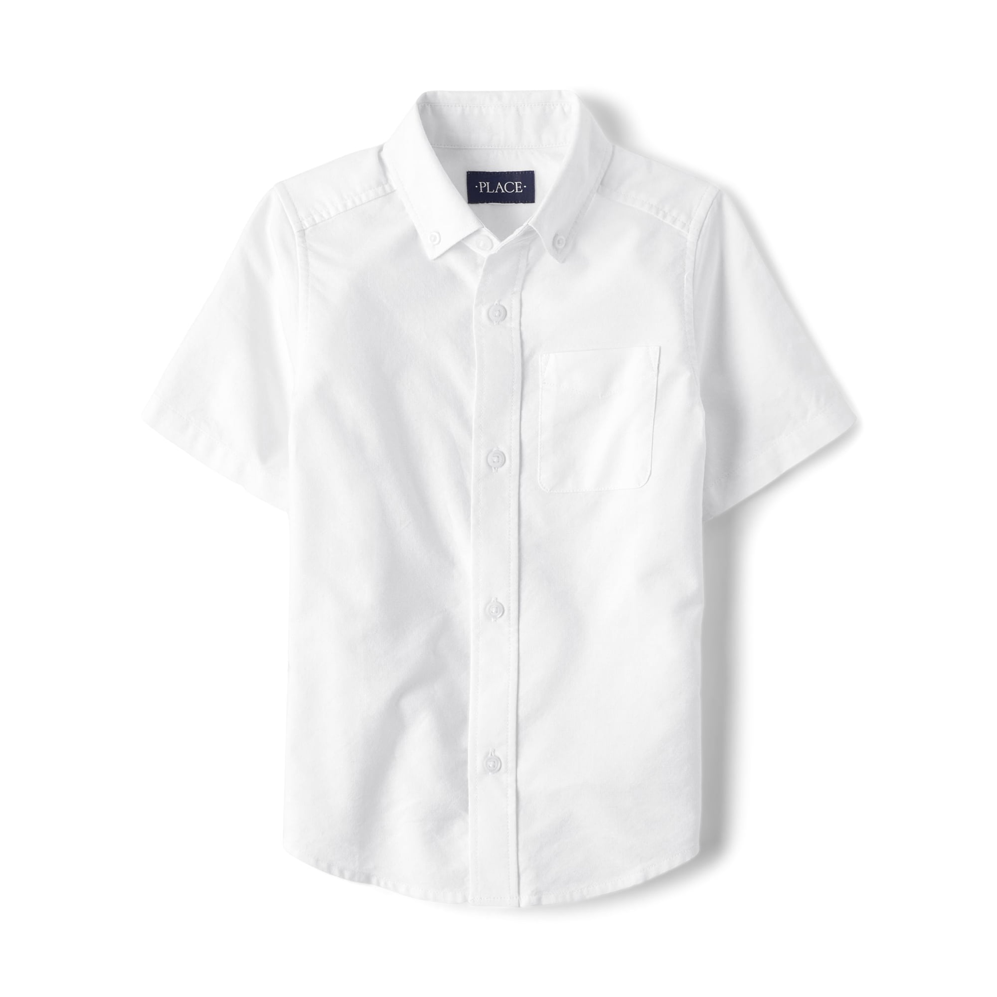 The Children's Place Big Boy's Short Sleeve Oxford