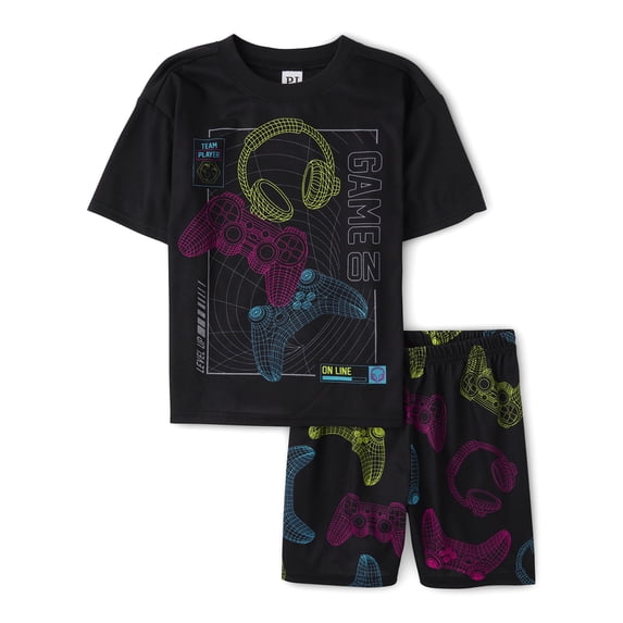 The Children's Place Big Boys Short Sleeve Video Game PJs, 2-Piece, Sizes XS-XXL