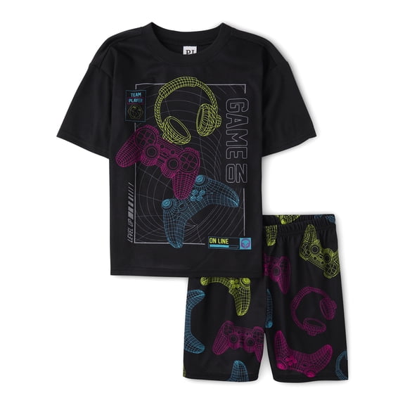 The Children's Place Big Boys Short Sleeve Video Game PJs, 2-Piece, Sizes XS-XXL
