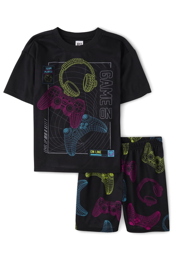 Big Boys Short Sleeve Video Game PJs, 2-Piece, Sizes XS-XXL