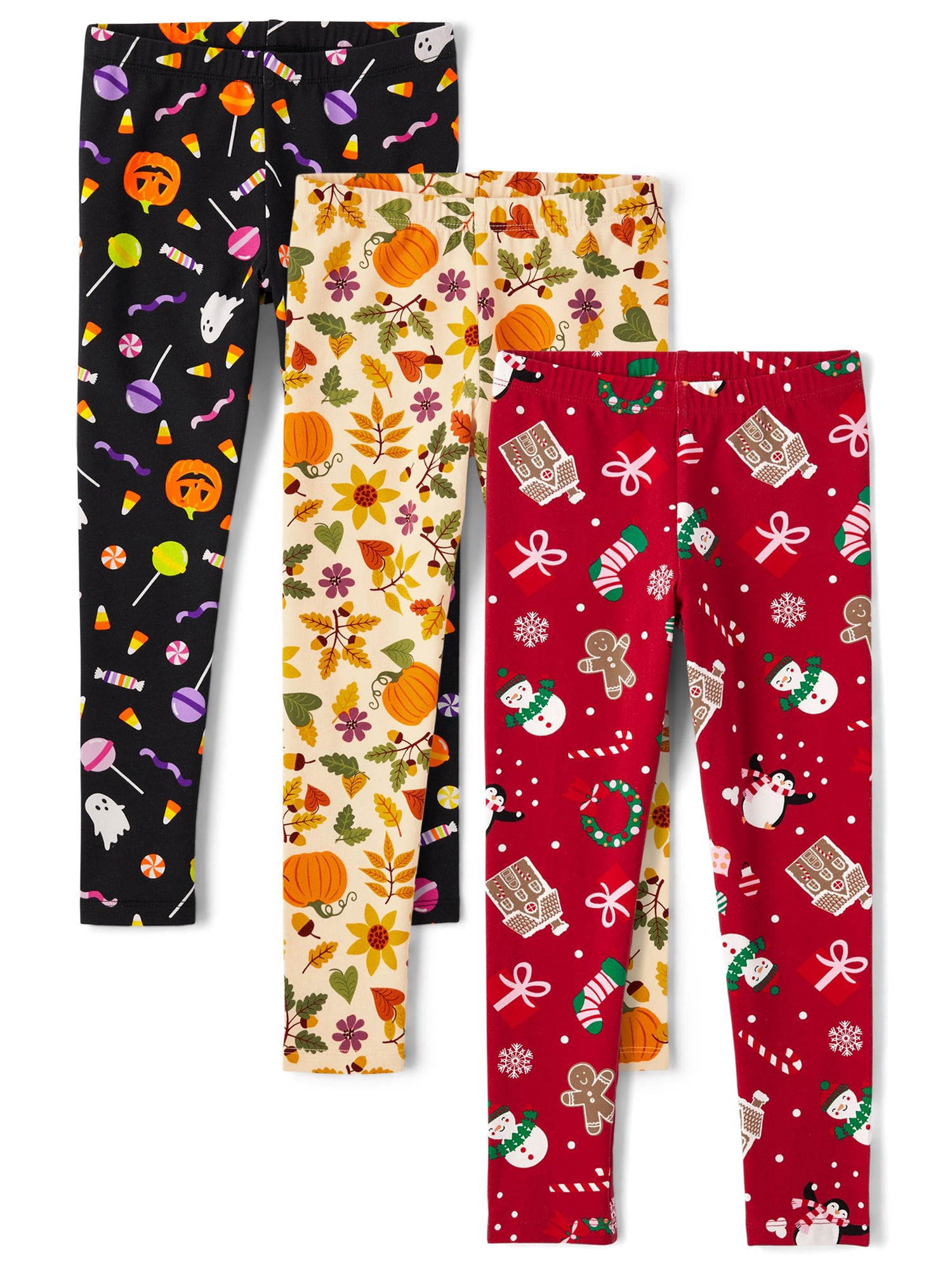The Children s Place Girls Mixed Occasion Printed Leggings 3 Pack Sizes XS XXL Walmart