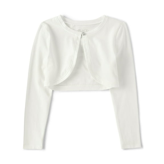 The Children's Place Big Girls Long Sleeve Cropped Knit Sweater Shrug, Sizes XS-XXL