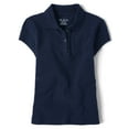 thumbnail image 1 of The Children's Place Girls Uniform Short Sleeve Ruffle Pique Polo, Sizes XS-XXL, 1 of 3