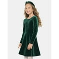 thumbnail image 1 of The Children's Place Big & Little Girls Long Sleeve Christmas Velour Dress, Sizes 6M-XXL, 1 of 5