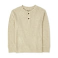 thumbnail image 1 of The Children's Place Boy Long Sleeve Thermal Henley Shirt, Sizes XS-XXL, 1 of 2
