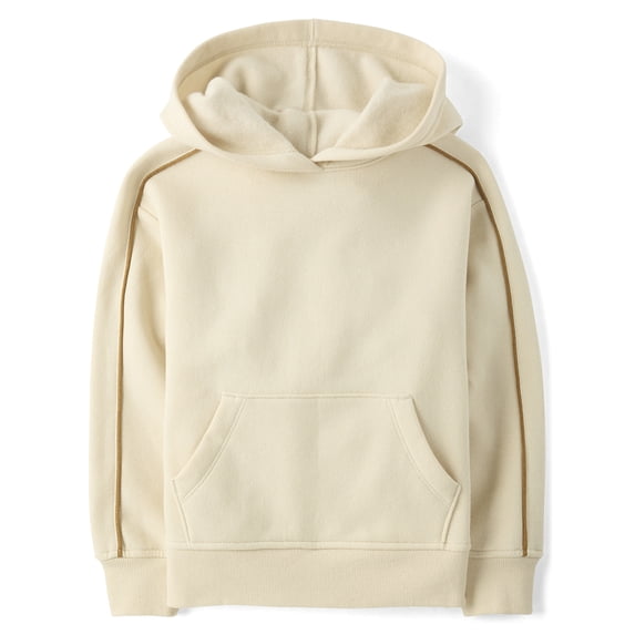 The Children's Place Boys Active Long Sleeve Side Stripe Premium Fleece Hoodie, Sizes XS-XXL