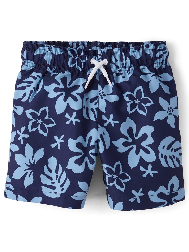 The Children's Place Boys Allover Print Swim Trunks, Sizes XS-XXL
