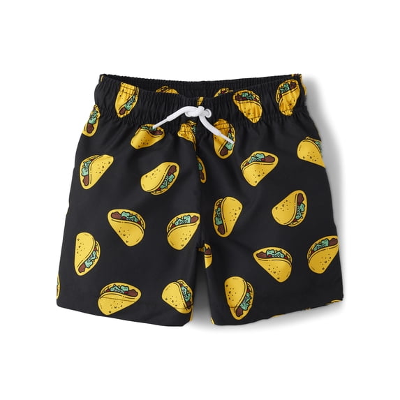 The Children's Place Boys Allover Print Swim Trunks, Sizes XS-XXL