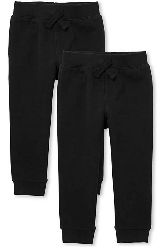 Boys Baby Toddler Jogger Sweatpants, 2-Pack, Sizes 2T-5T