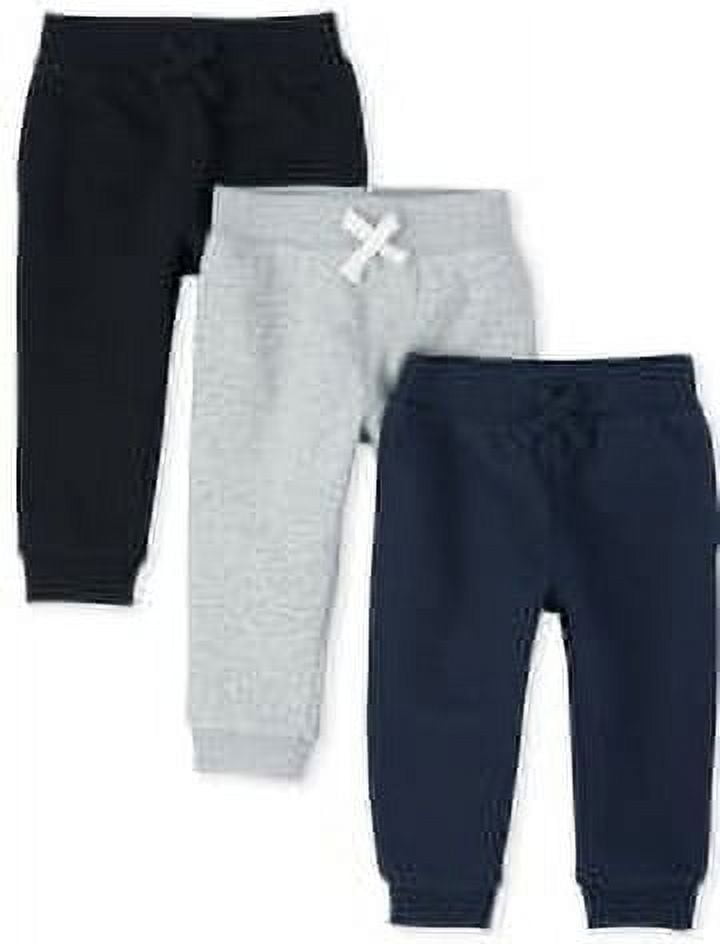 The Children's Place Boys Baby Toddler Jogger Sweatpants, 3-Pack, Sizes 2T-5T