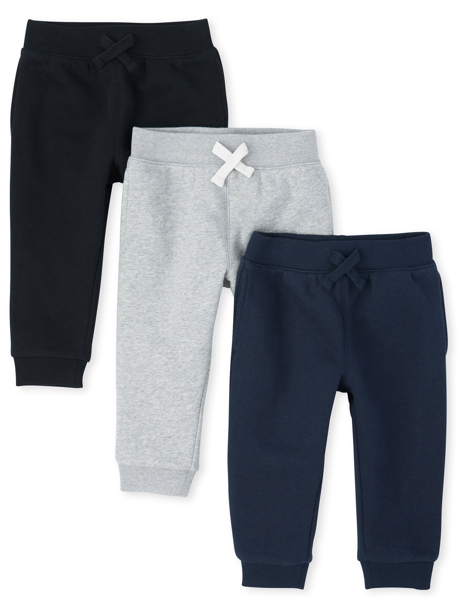 The Children's Place Boys Baby Toddler Jogger Sweatpants, 3-Pack, Sizes 2T-5T