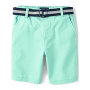 Boys Belted Chino Short, Sizes 6M-16