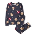 thumbnail image 1 of The Children's Place Boys Christmas Long Sleeve Gingerbread Snug Fit Henley PJs, Sizes 4-16, 1 of 4