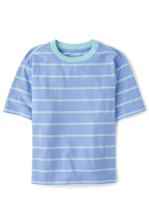 Boys Crewneck Short Sleeve Striped T-Shirt, Sizes XS-XXL