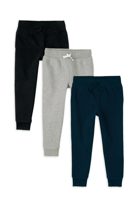 Boys Jogger Sweatpants, 3-Pack, Sizes XS-XXL
