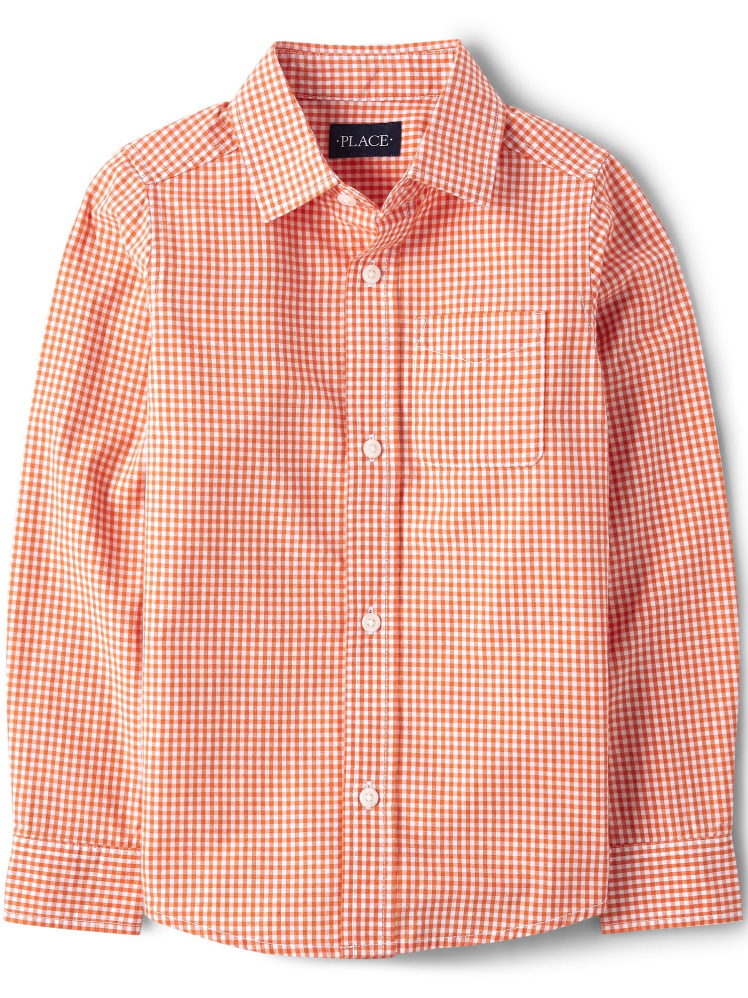 The Children's Place Boys Long Sleeve ButtonUp Shirt, Sizes XSXXL