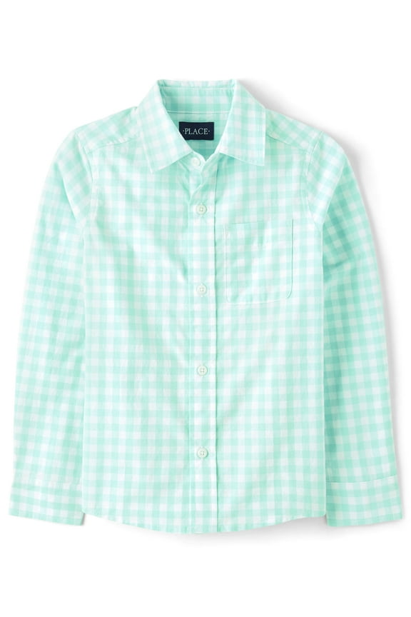Boys Long Sleeve Button Up Shirt, Sizes XS-XXL