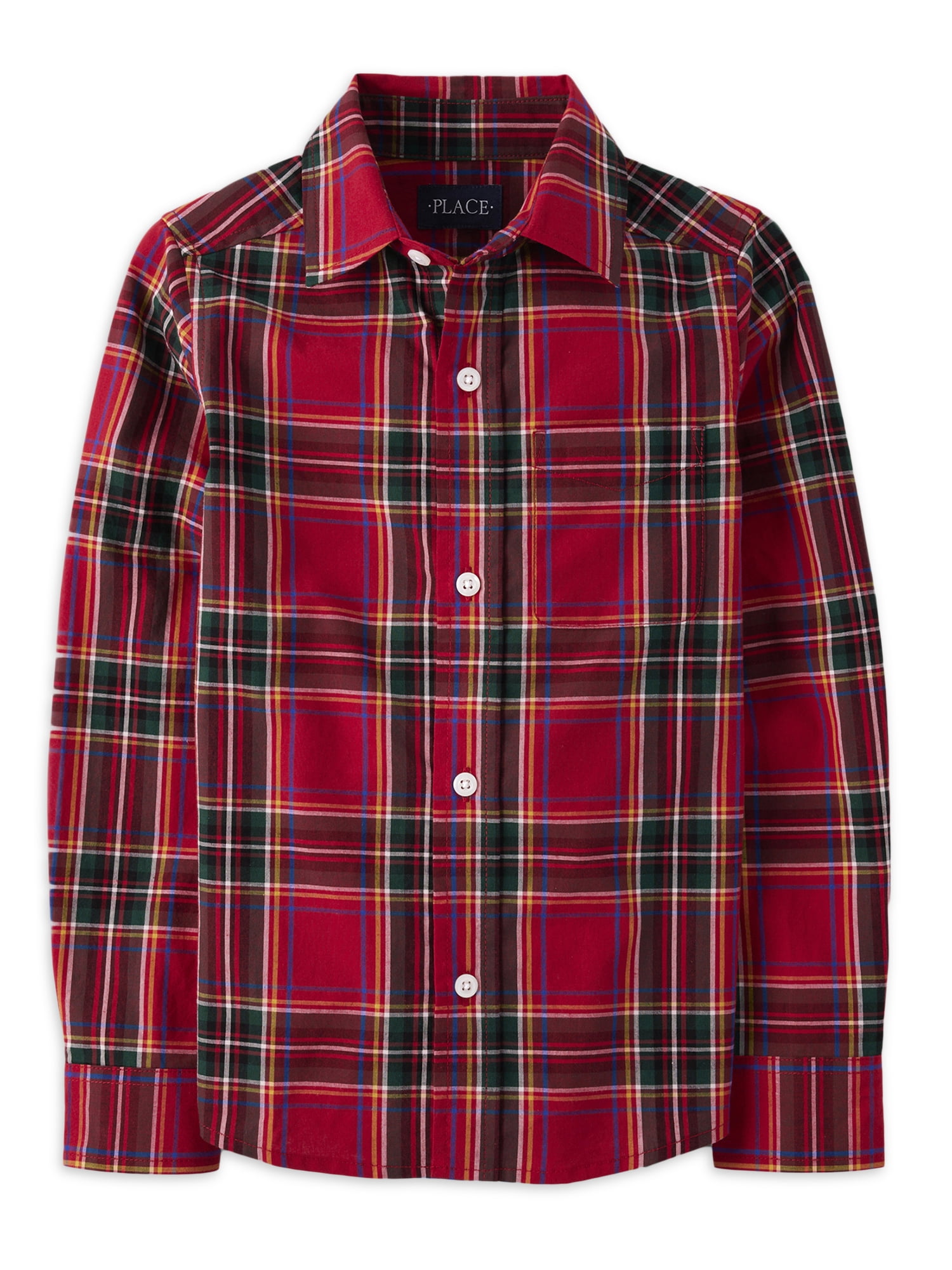 The Children's Place Boys Long Sleeve Buttonup Shirt, Sizes XSXXL