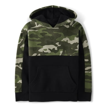 The Children's Place Boys Long Sleeve Camo Pullover Hoodie, Sizes XS-XXL